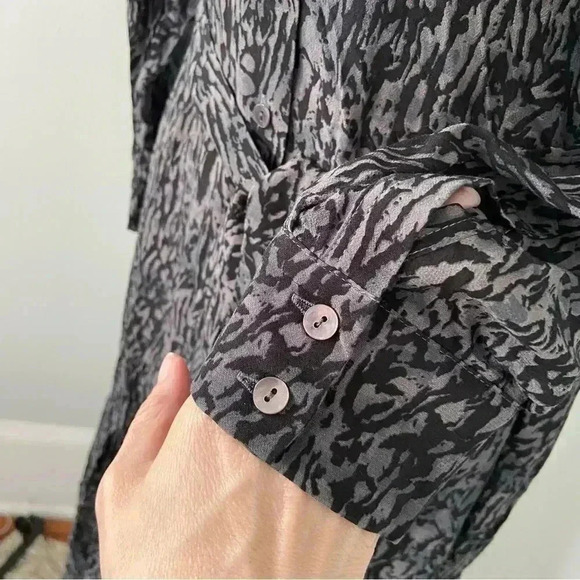NWT Rails Beatrice Midi Dress Charcoal Abstract Animal Print size XS - Picture 9 of 16